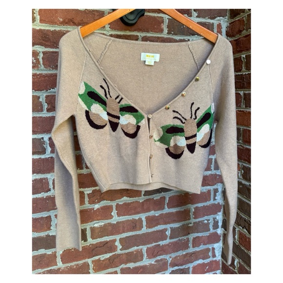 NWOT Anthropologie Maeve Butterfly Cardigan  Size Small - Picture 1 of 6